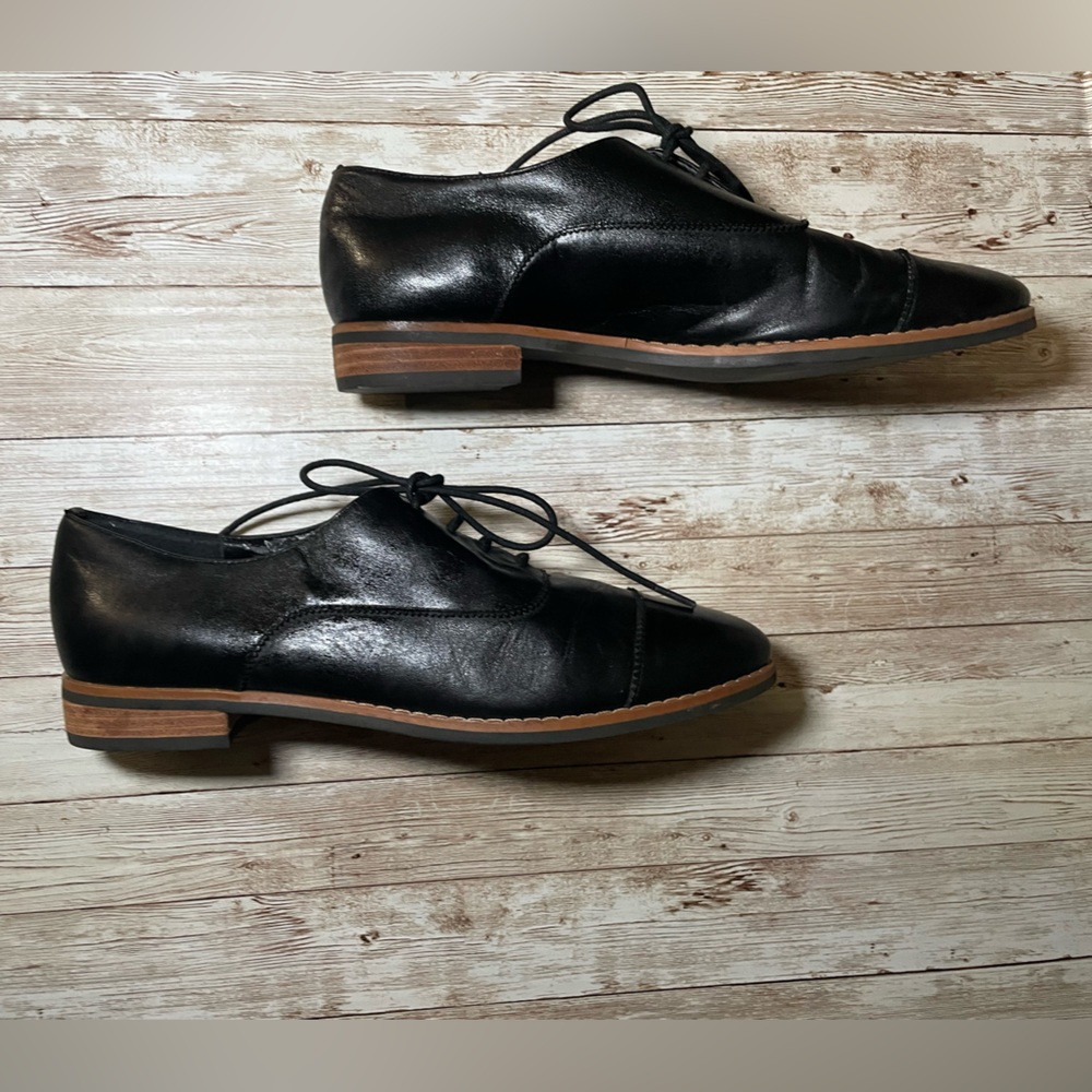 Kate Spade Saturday Black Leather Oxford Black 8 - Picture 4 of 11